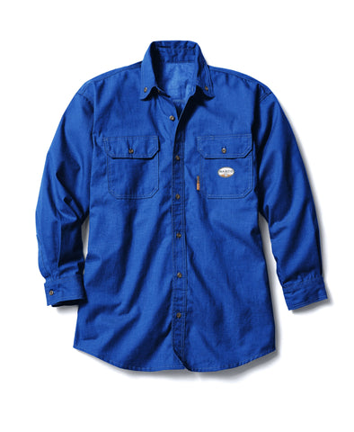 FR 4.5oz Nomex Uniform Shirt- Royal Blue (CLOSEOUT) Royal Blue / S