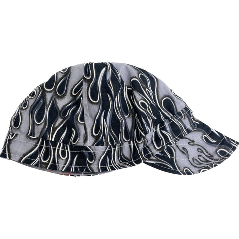 BB Non FR Gray Flames Welding Cap (CLOSEOUT)